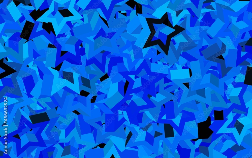 Dark BLUE vector template with sky stars. Dark BLUE vector template with sky stars.
