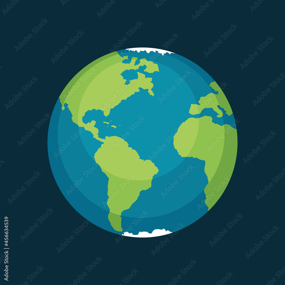 Planeta tierra. Cuerpo celeste, astro. Concepto de mundo y espacio