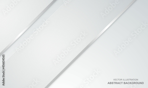 Abstract background white with silver lines modern design