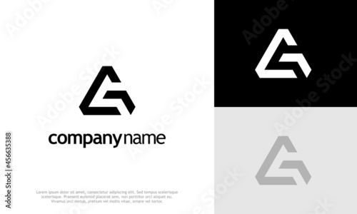 initial letter G GC CG logo vector design