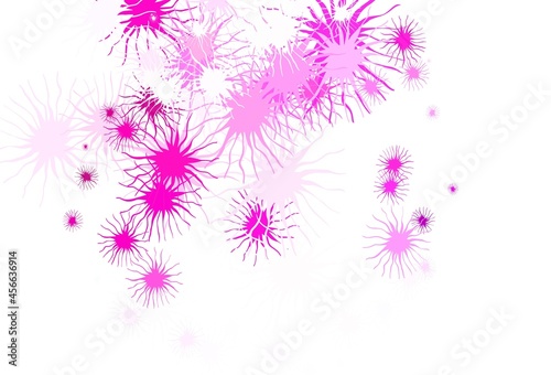 Light Pink vector backdrop with memphis shapes. © smaria2015