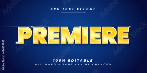 Premiere movie editable 3d vector text style effect. Editable illustrator text style.