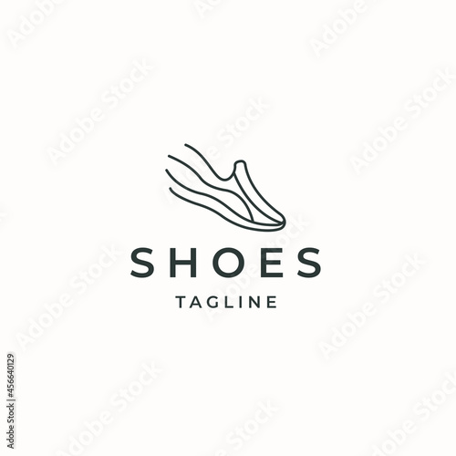 Shoes logo icon design template flat vector illustration