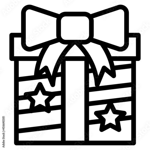 giftbox line icon