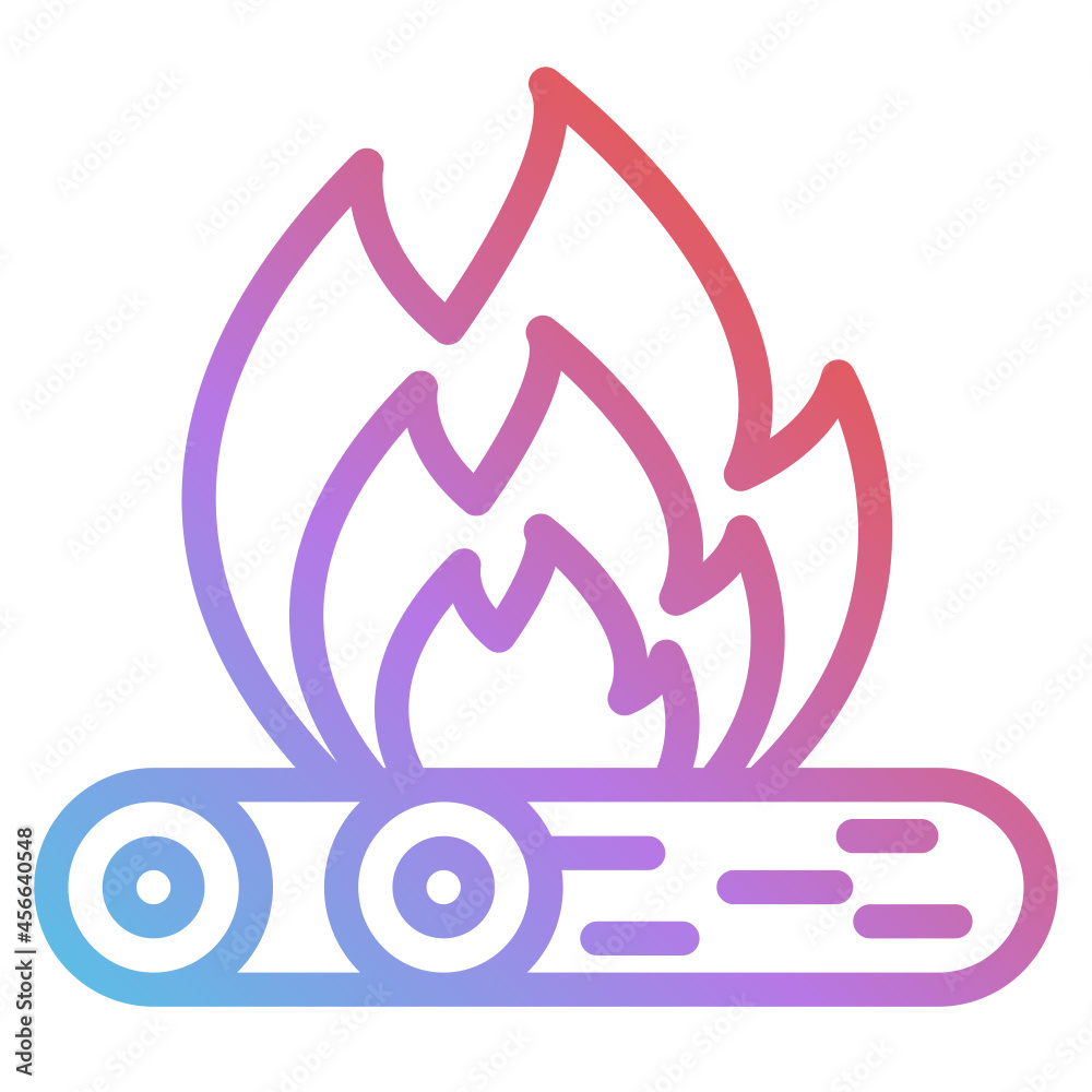 Fototapeta premium bonfire gradient icon