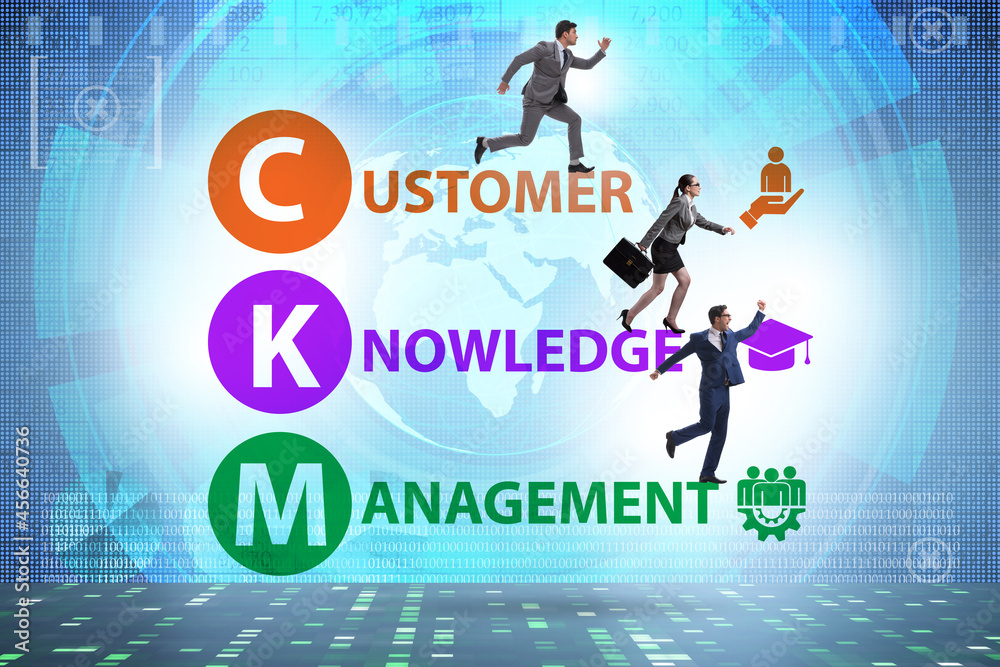 Naklejka premium Customer knowledge management business concept