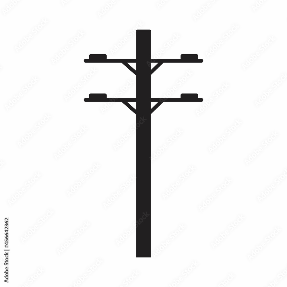 power pole icon logo template simple design element power pole icon logo template simple design element