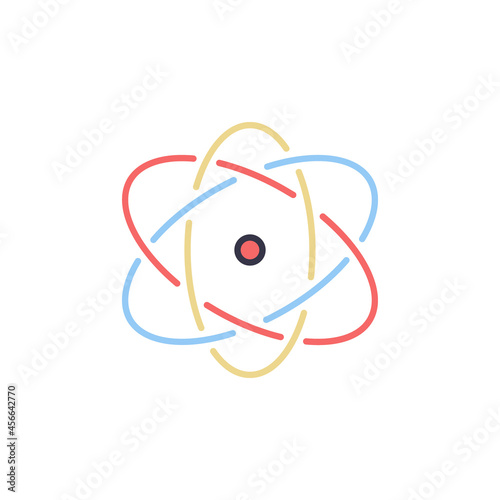 Atom vector concept creative colorful icon or logo