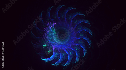 3D rendering abstract round light background