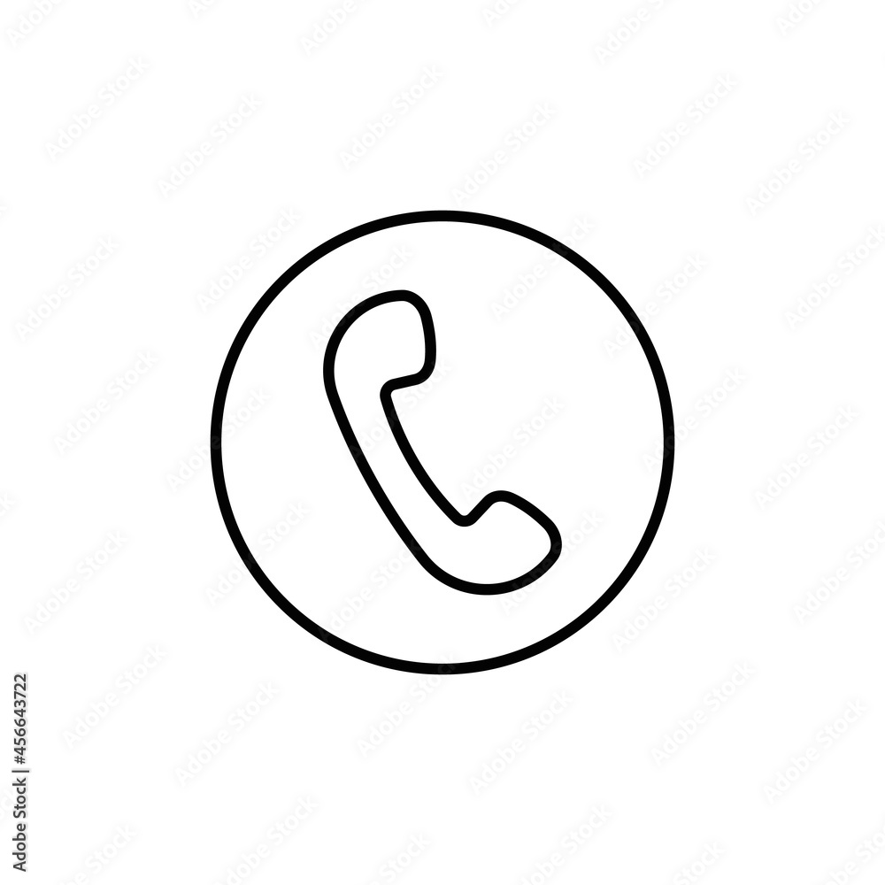 Call phone graphic icon. Silhouette of a speaking tube of an old landline wired telephone Call phone graphic icon. Silhouette of a speaking tube of an old landline wired telephone