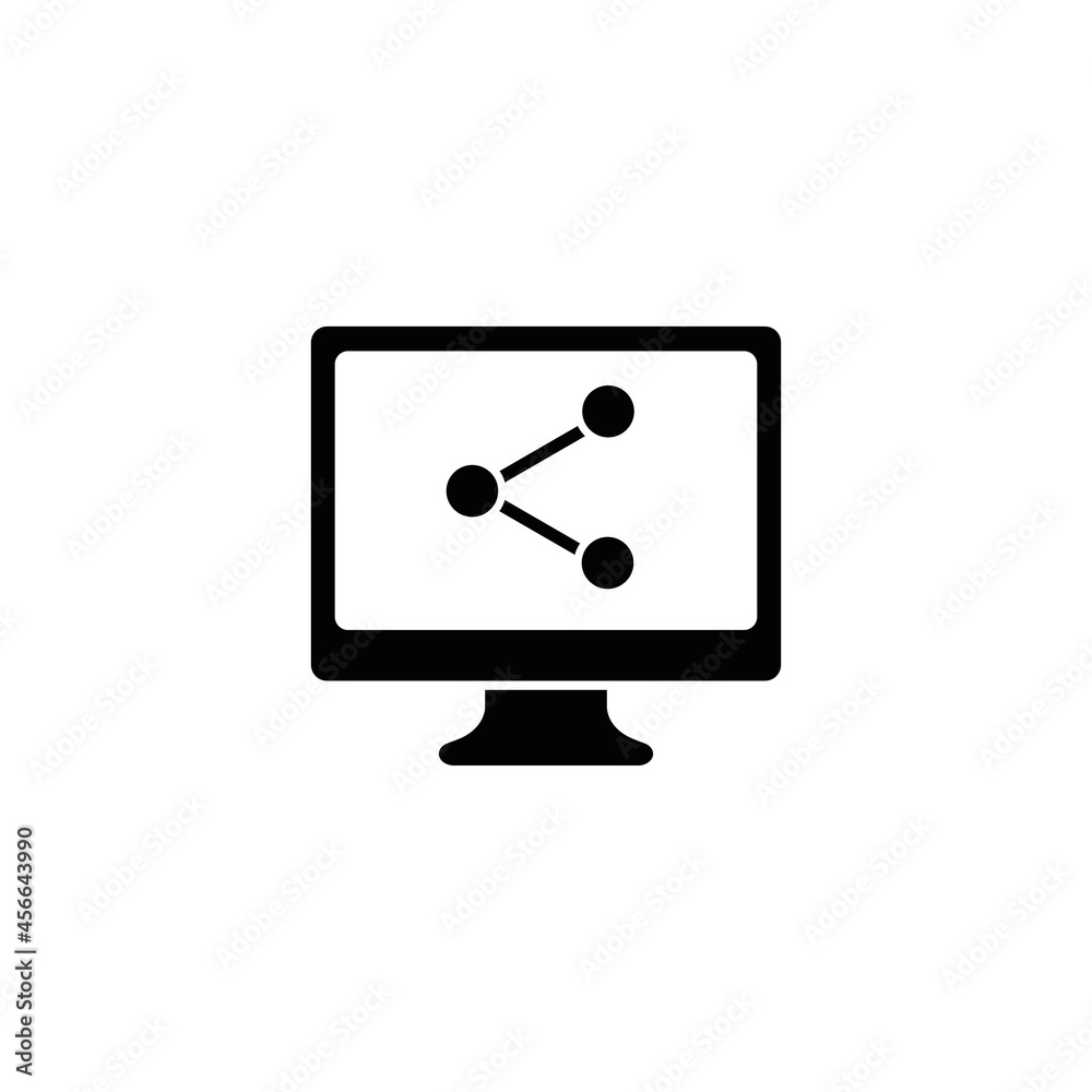 computer and share icon design element logo template computer and share icon design element logo template