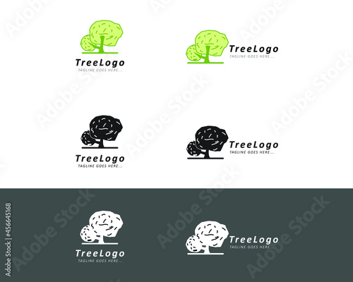 Tree Logo design template. Editable and resizable vector-designed logo. Creative and innovative green natural logo