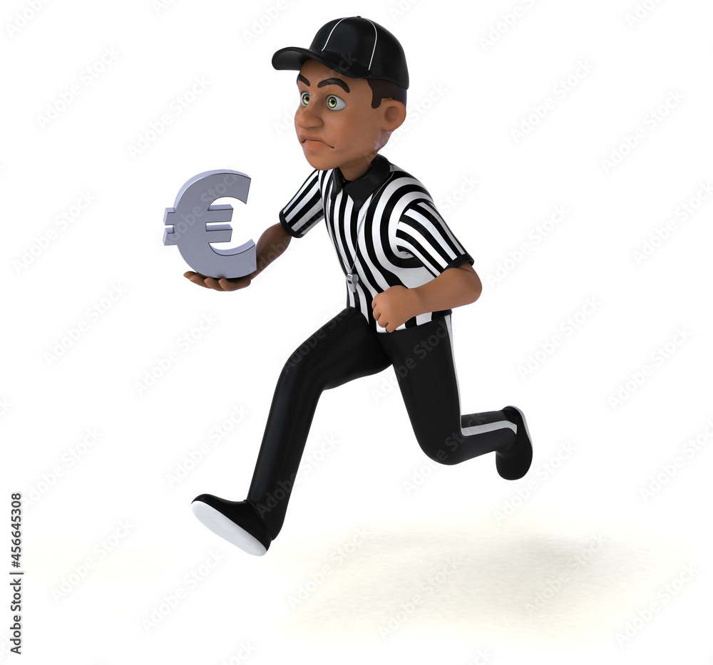 Fun 3D Illustration of an american Referee Fun 3D Illustration of an american Referee