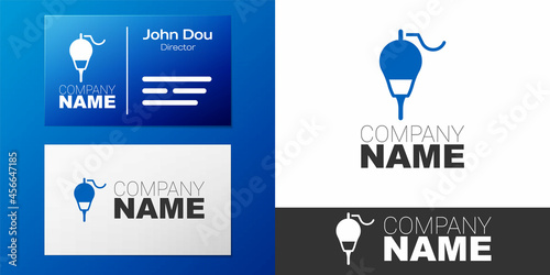Logotype Fishing float icon isolated on white background. Fishing tackle. Logo design template element. Vector
