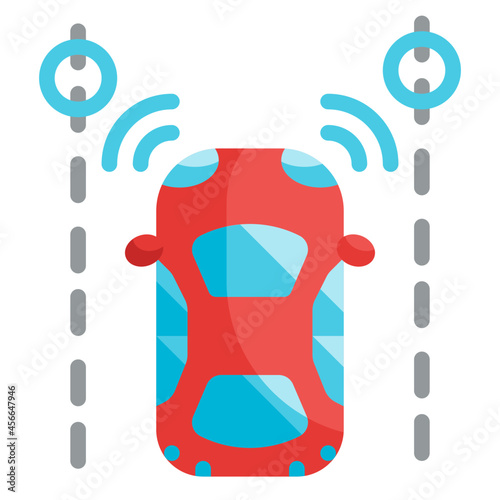 lane flat icon