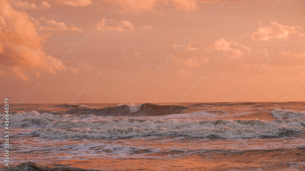 Ocean Waves After The Sunset