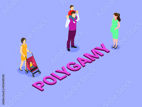 Photos Polygamy vector concept