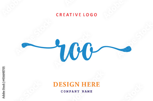 Εκτύπωση καμβά ROO lettering logo is simple, easy to understand and authoritative