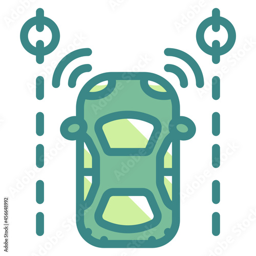 lane blue line icon