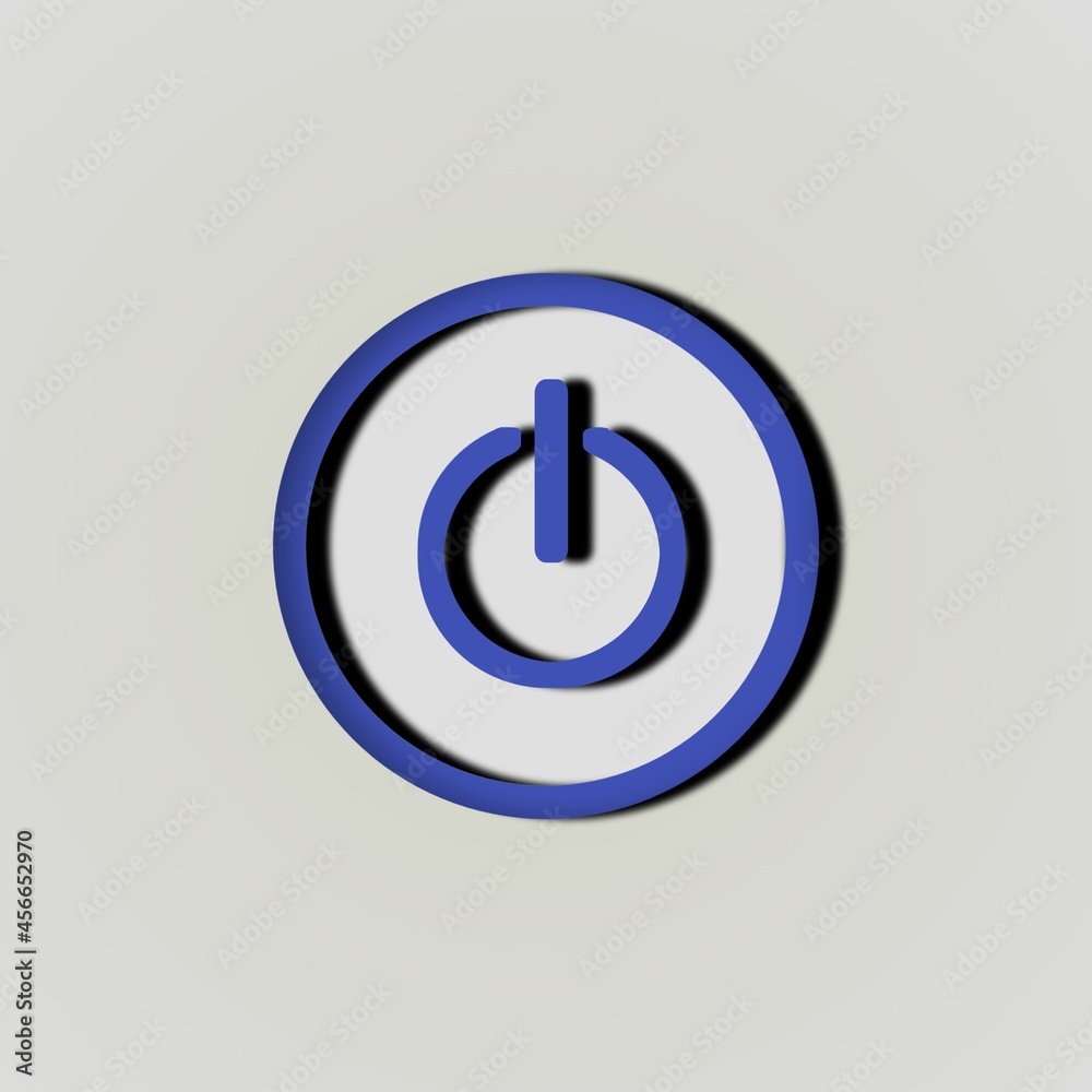 blue power button blue power button
