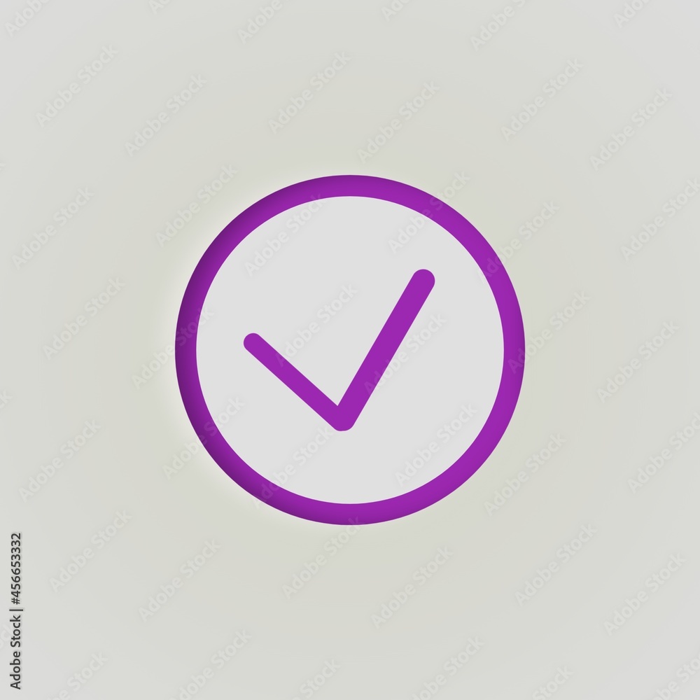Flate check mark icon scroll web colorful arrow to down, Mobile and business white background Flate check mark icon scroll web colorful arrow to down, Mobile and business white background