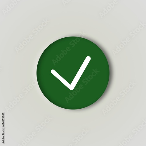 Free Download check mark icon on button - GFXLoad