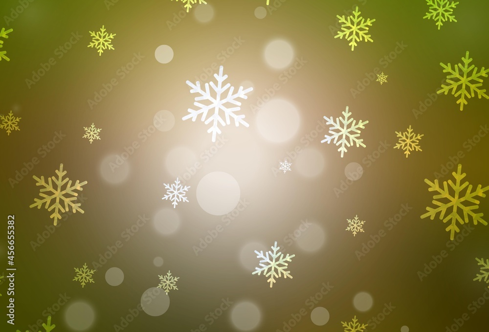 Dark Green, Yellow vector layout in New Year style. Dark Green, Yellow vector layout in New Year style.