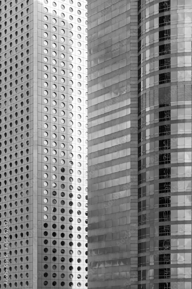 Exterior of modern office building in Hong Kong city Exterior of modern office building in Hong Kong city