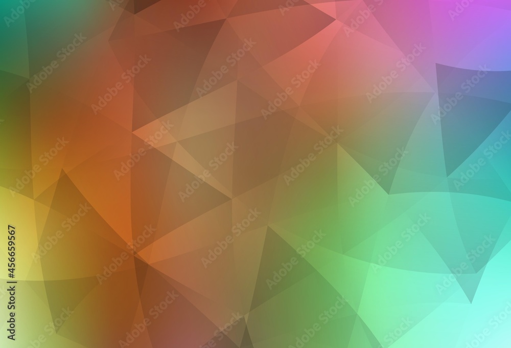 Obraz premium Light Multicolor vector polygon abstract backdrop.