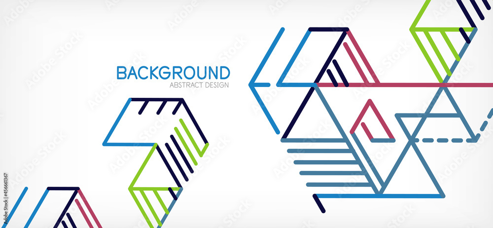 Abstract background. Color lines on white background. Linear abstract composition. Techno or business concept for wallpaper, banner, background, landing page Abstract background. Color lines on white background. Linear abstract composition. Techno or business concept for wallpaper, banner, background, landing page