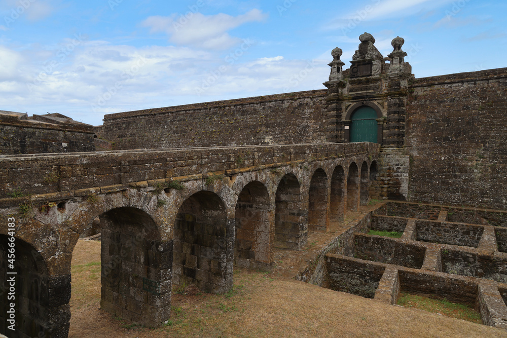 Entrance of the Sao Joao Baptista fortress, Angra do Heroismo, Terceira island, Azores