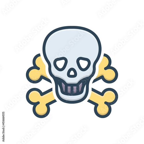 Color illustration icon for toxic