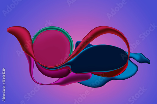 Digital painting design illustration, Gradient colorful abstract background, 