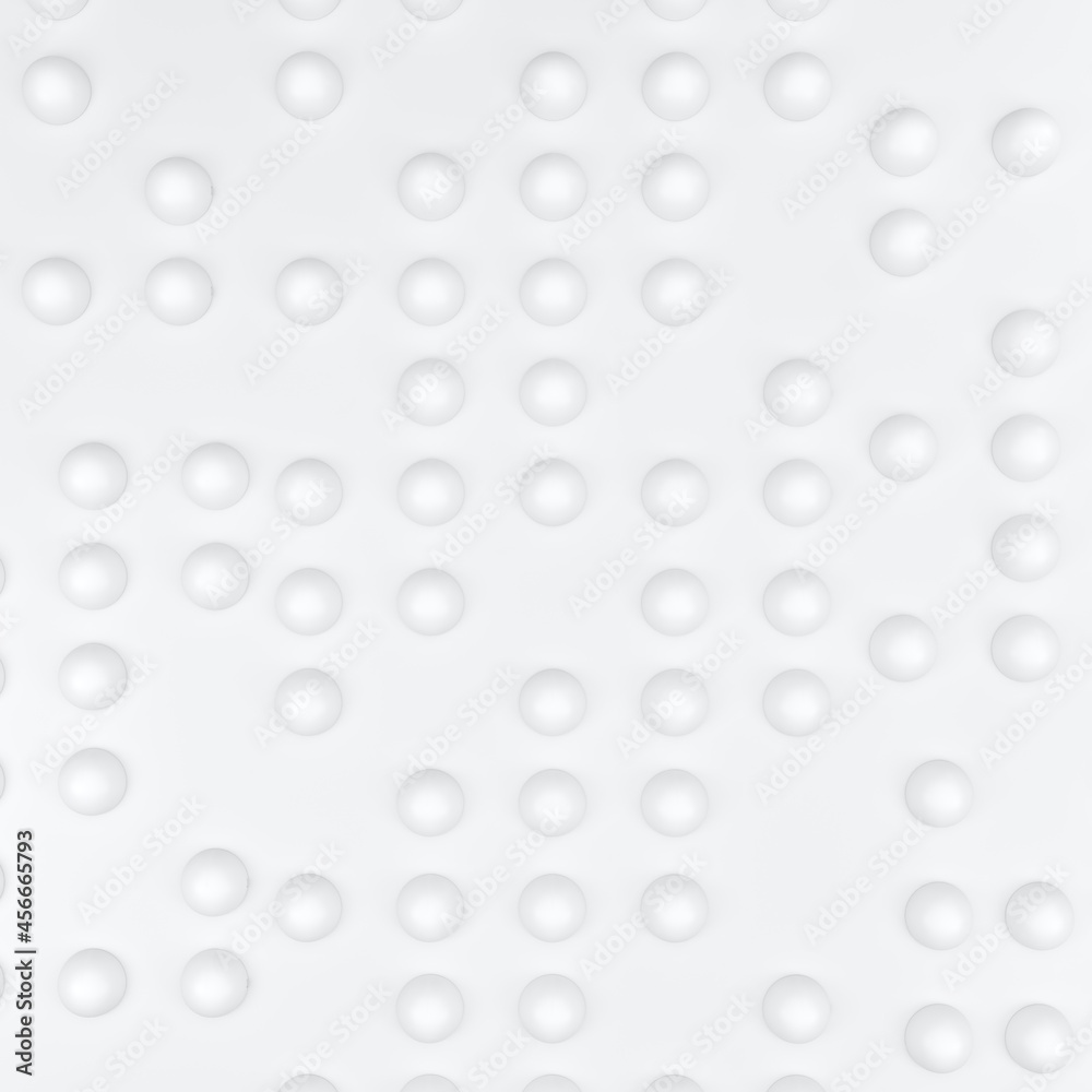 Minimal Circle Geometry Shapes White color object on top view. 3D Render minimal idea.