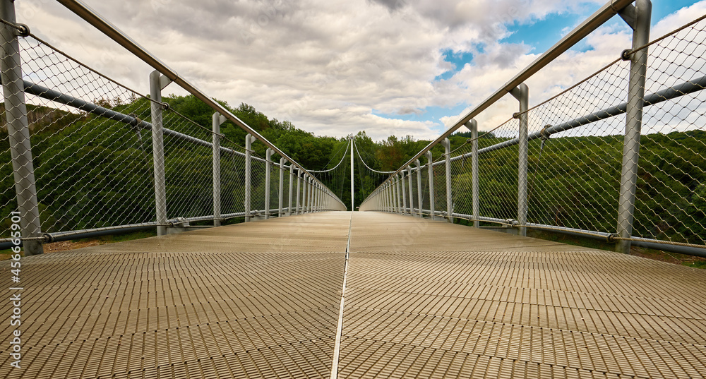 Fototapeta premium Eifel National Park. Bridge over the gorge.