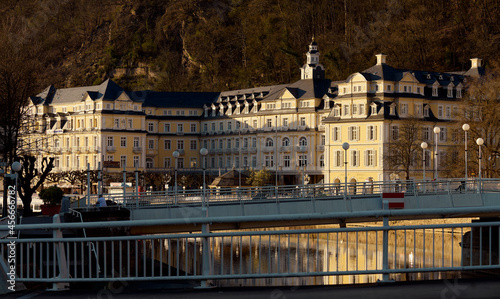 The old German city of Bad Ems. Beautiful, classical architecture, buildings.