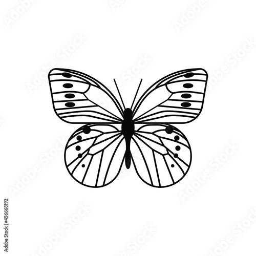 Butterfly vector icon. insect illustration sign. moth symbol. © Denys