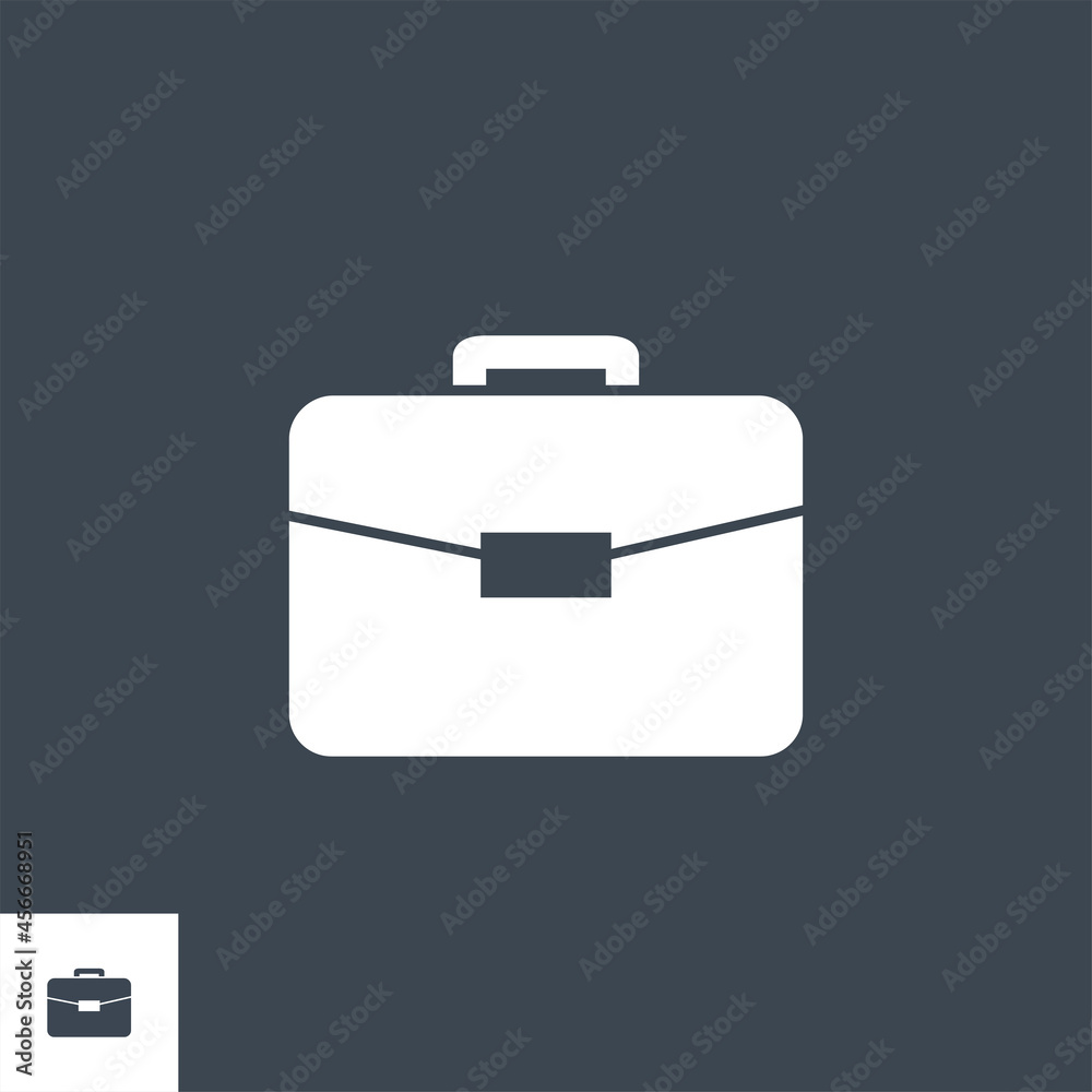 Briefcase related vector glyph icon. Isolated on black background. Vector illustration. Briefcase related vector glyph icon. Isolated on black background. Vector illustration.