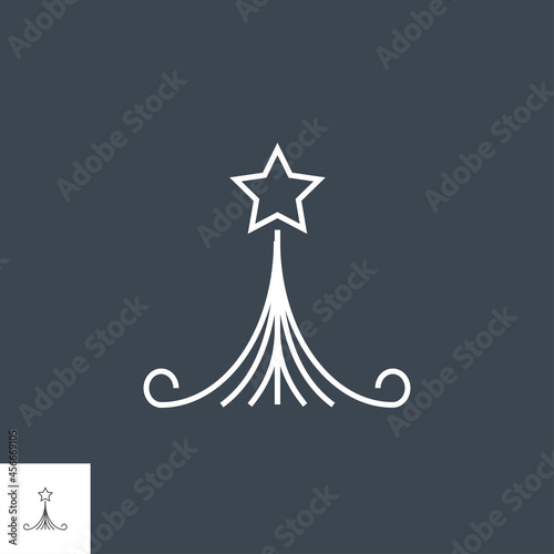Strategy Related Vector Thin Line Icon. Isolated on Black Background. Editable Stroke. Vector Illustration.