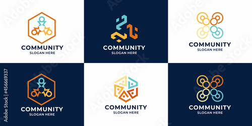 set of team logo collection or community logo