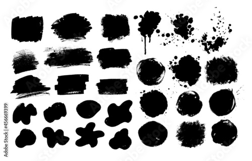 Collection of grunge vector hand drawn elements