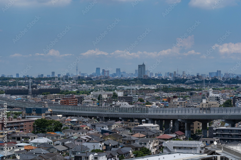 view of Tokyo from hill view of Tokyo from hill