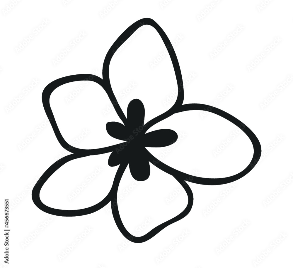 Hand drawn illustration flower. Creative ink art work. Actual vector drawing spring plant Hand drawn illustration flower. Creative ink art work. Actual vector drawing spring plant