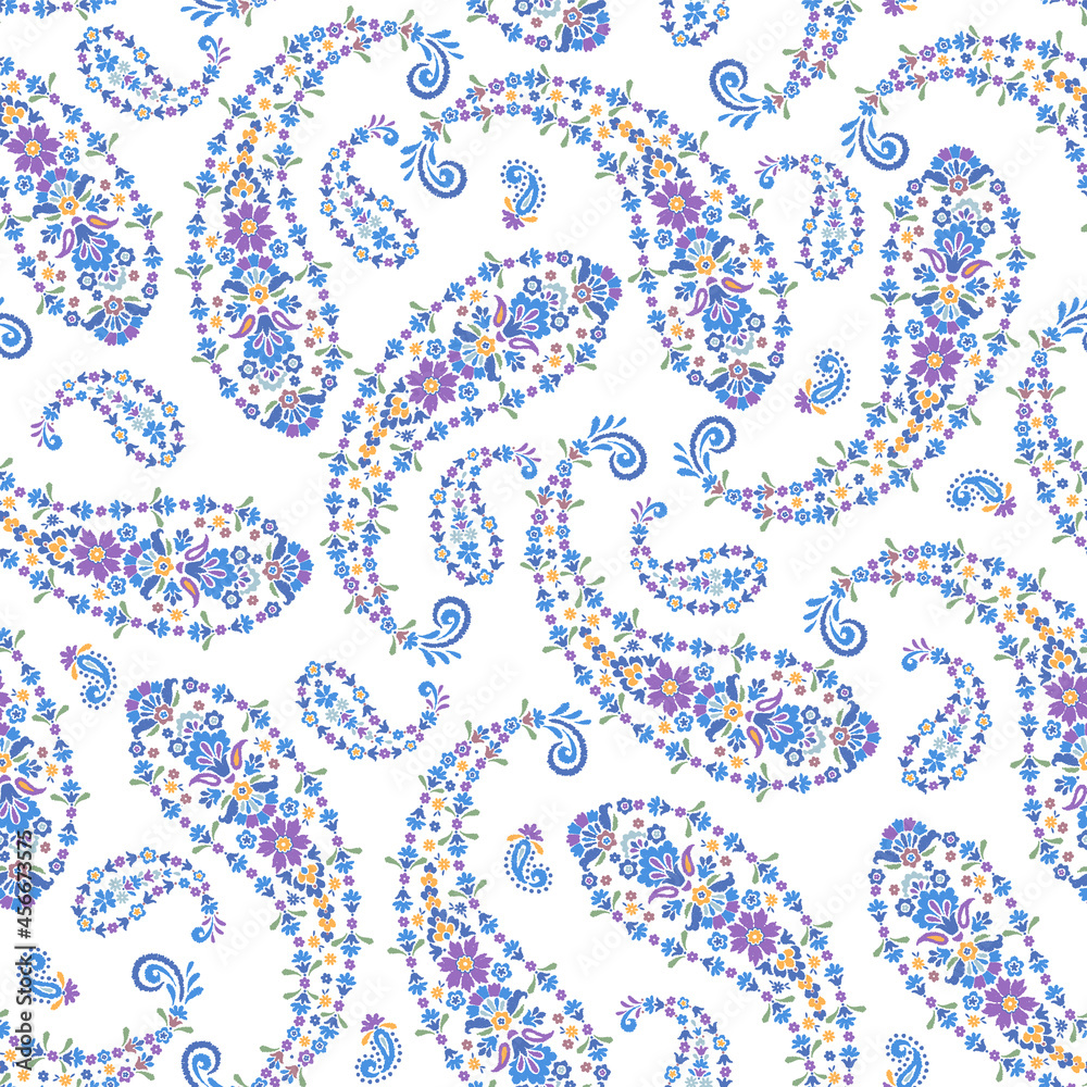 Seamless na pattern of paisley material,