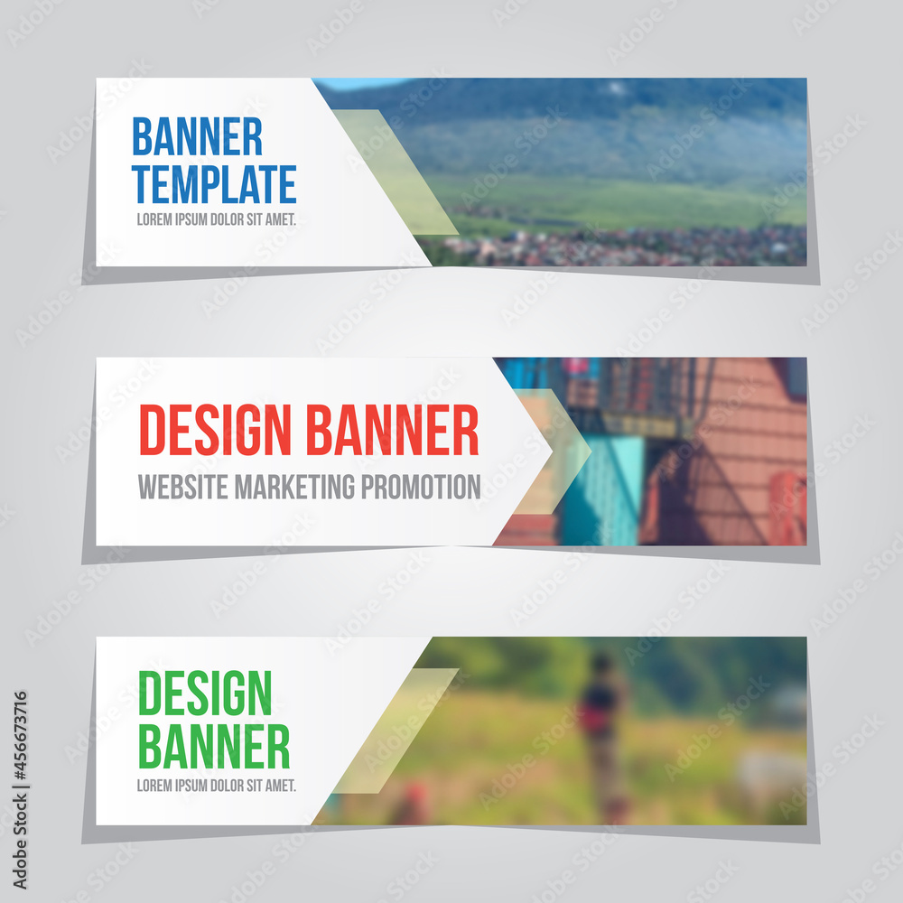 Naklejka premium Simple Template Banner Advertising Marketing Website Promotion Vector Background