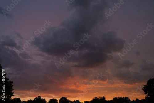 sunset in the clouds