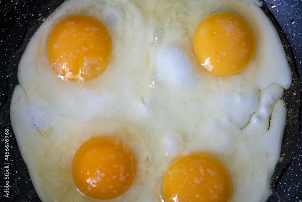Egg fried meal cooking breakfast. cooked yolk. Egg fried meal cooking breakfast. cooked yolk.