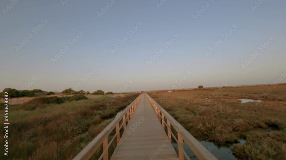 FPV Drone Aerial Ria Formosa Wetlands Natural Park in Algarve, tourism destination region, Portugal. FPV Drone Aerial Ria Formosa Wetlands Natural Park in Algarve, tourism destination region, Portugal.