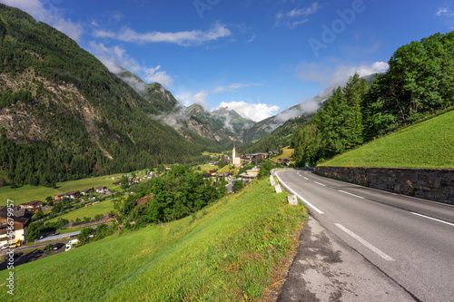 View of the village of Heiligenblut in front of the mountains. Austria © kelifamily