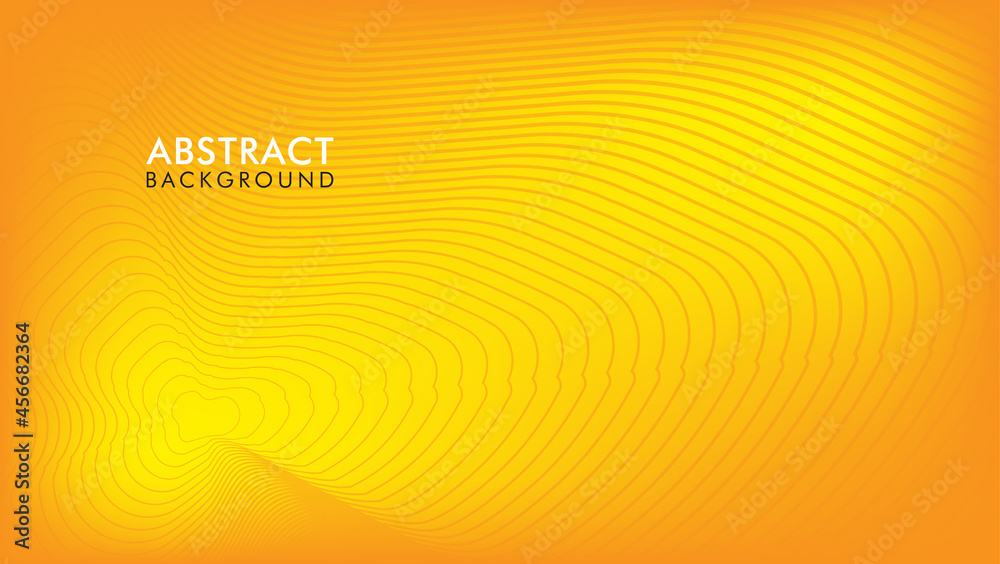 Orange-Yellow vector background with bent lines. A circumflex abstract illustration with gradient. Best design for your business. - obrazy, fototapety, plakaty 